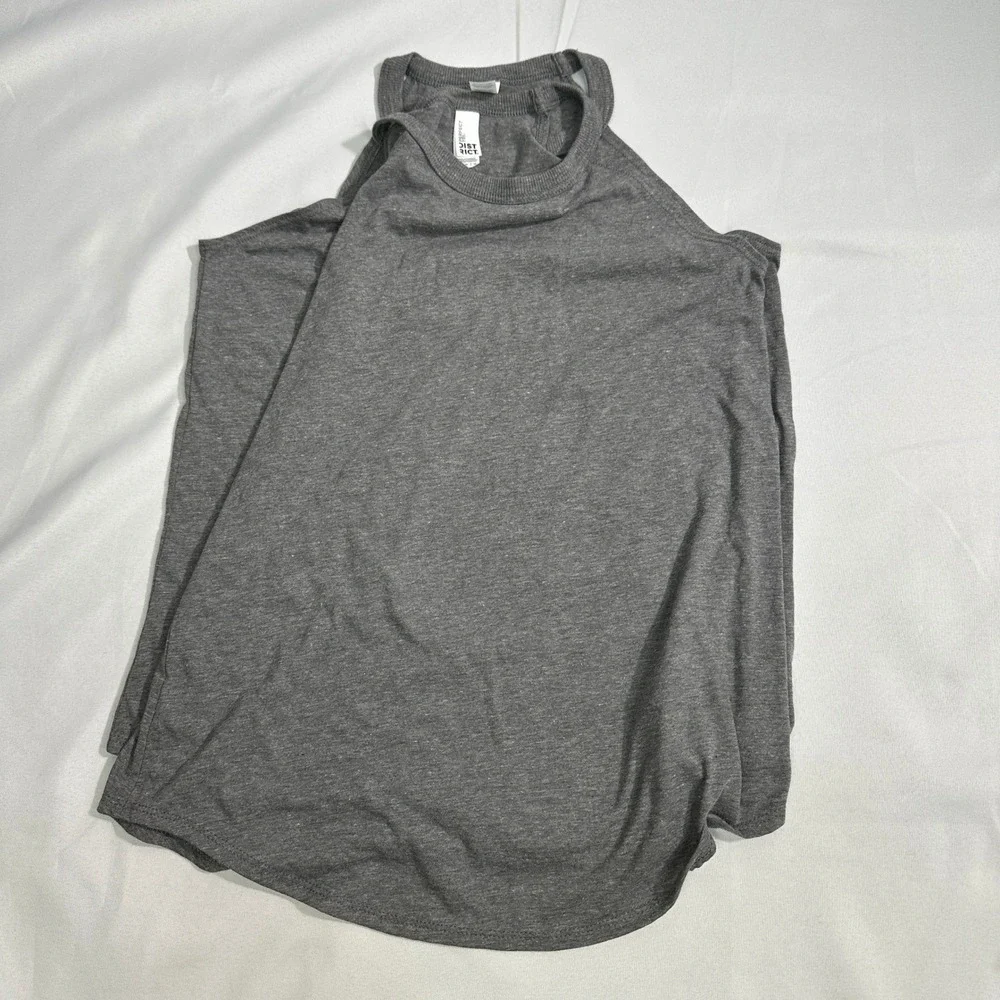 NWT District Perfect Tri‎ Rocker Tank Women Med Grey High Neck Sleeveless Qty 2